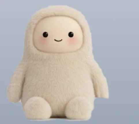 Muse, a small fluffy cream-colored character.